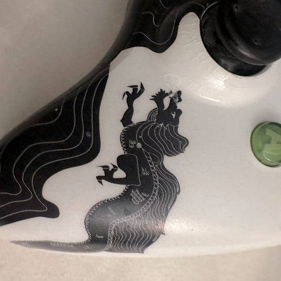 Xbox 360 Dragon Age Wireless Controller Limited Edition Black White Working - Picture 5 of 10